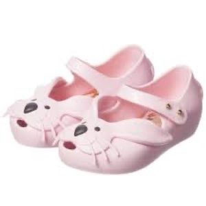 Mini Melissa Mel Pink Bunnies Rabbits girls Shoes sz 10